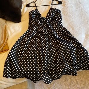 Active USA BLACK POKA DOT DRESS